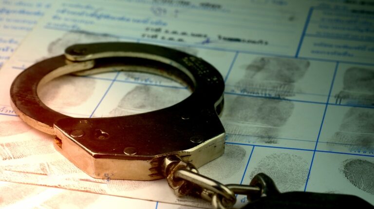 handcuffs and fingerprints